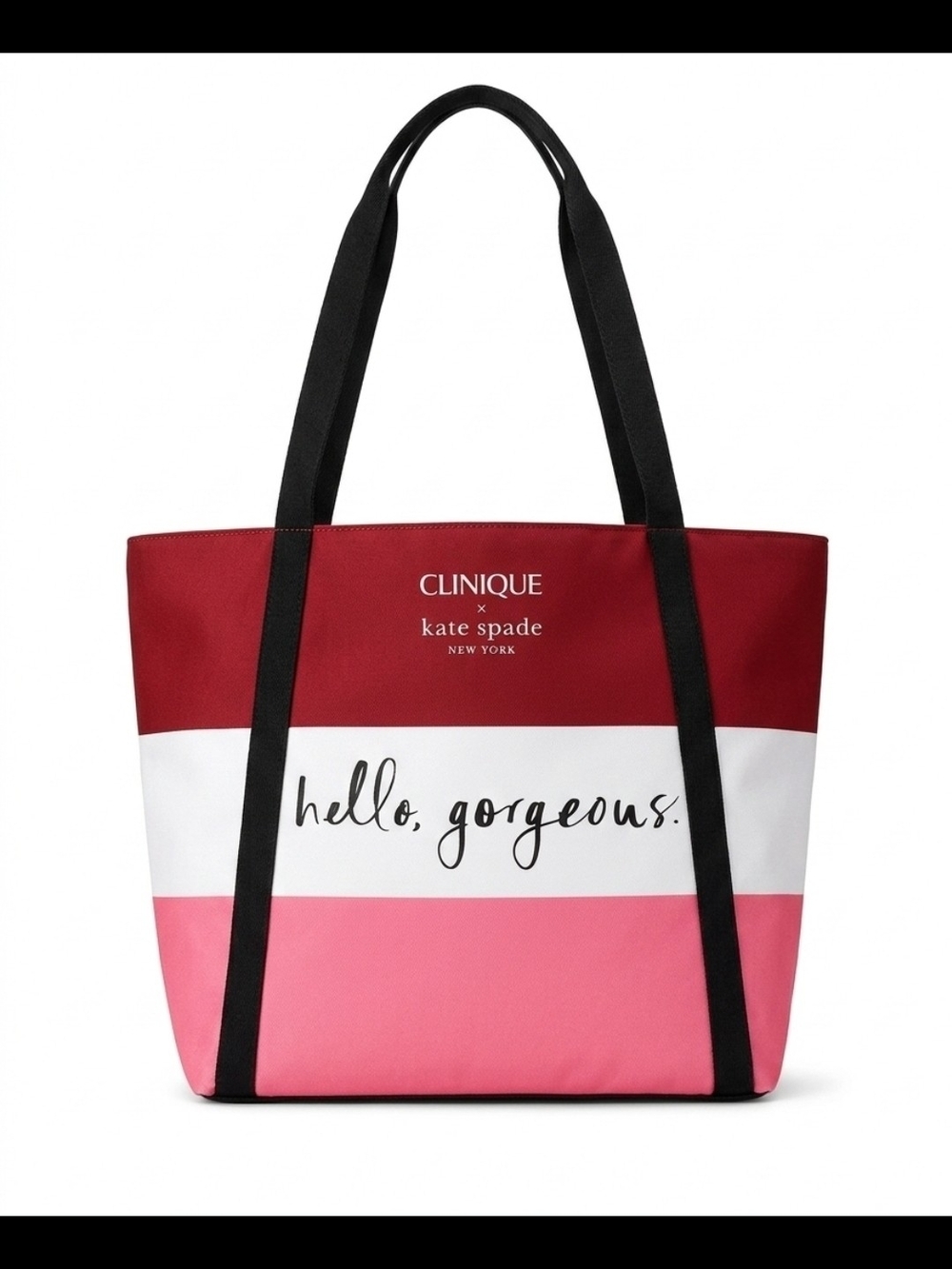 kate spade Red, White & Pink Stripe Tote - "hello, gorgeous."